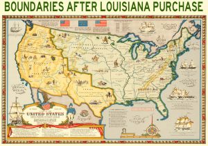 Boundaries after Louisiana Purchase and Florida Acquisition by Karl Smith, 1958.