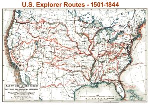 Explorer Map - 1501-1844 by the US Geological Survey