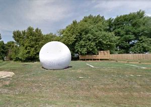 Muscotah, Kansas is called home to the largest baseball in the world. Photo courtesy Google Maps.