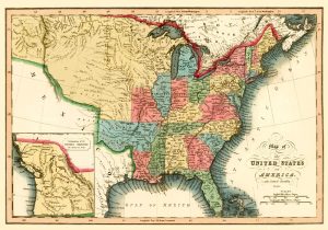 United States Map by Simpkin & Marshall, 1832.