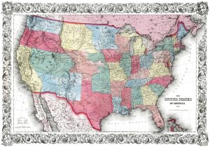 United States Map, 1853