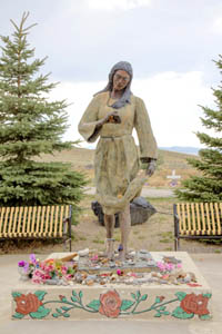 Statue of Sacagawea at the Shoshone Tribal Cemetery at Fort Washakie, Wyoming by Carol Highsmith.