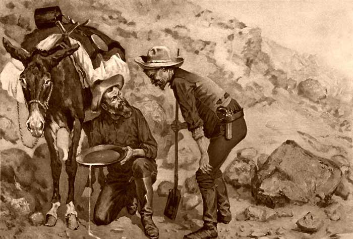 Miners prospecting by Frederic Remington, 1880