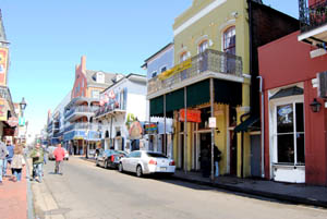 Bourbon Street in New Orleans, Louisiana by Kathy Alexander.