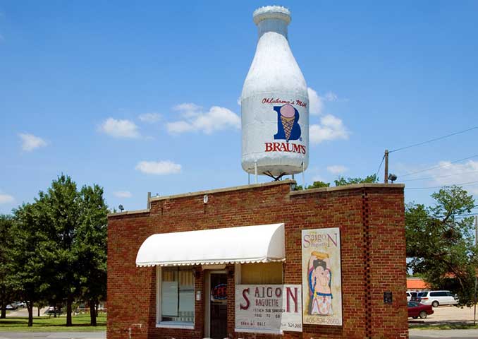 Braum's Milk Bottle - Rt66 Oklahoma City
