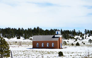 San Rafael Church in La Cueva, New Mexico by Kathy Alexander.