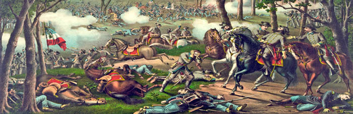 Battle of Chancellorsville, Virginia by Kurz & Allen.