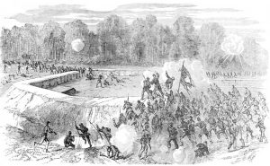 Battle of Poplar Spring Church, Virginia by Frank Leslie's Illustrated newspaper.