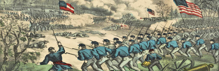 Battle of Cedar Mountain in the Northern Virginia Campaign by Currier & Ives, 1862.