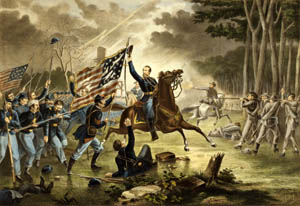 General Kearny's charge in the Battle of Chantilly, Virginia, by Augustus Tholey.