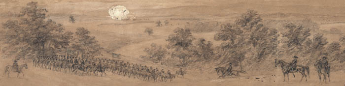 Battle of Middleburg, Virginia by Alfred Waud.