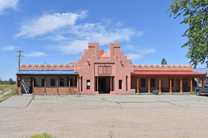 Costilla, New Mexico Plaza building by Kathy Weiser-Alexander.