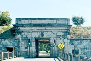 Fort Monroe Entry Gate by Kathy Weiser-Alexander.