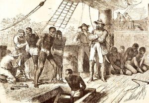 The first African slaves arrived in America at Point Comfort, Virginia in 1619.