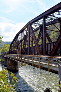 New River Railroad Bridge in Thurmond, West Virginia by Kathy Alexander.