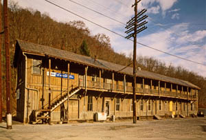 Old depot in Thurmond, West Virginia by Jet Lowe, 1988.