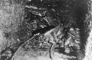 Fallen coal miner about 1920.