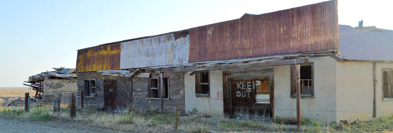 Abandoned buildings in Ludlow, Colorado by Kathy Weiser-Alexander.