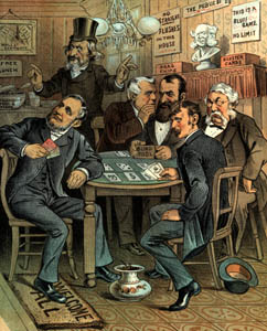 Gambling by Bernhard Gillam, 1884.
