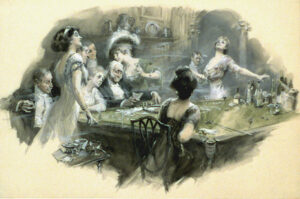 Men and women gambling by Frederick C. Yohn.