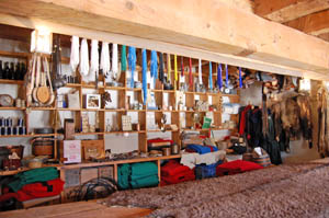 Trading post interior at Bent's Fort, Colorado by Kathy Alexander.