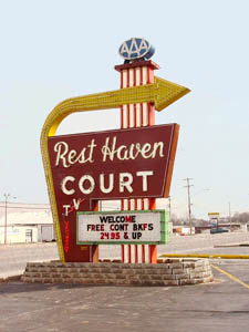Rest Haven Court Sign, Springfield, Missouri by Kathy Alexander.