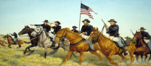 Battle of Prairie Dog Creek in Phillips County, Kansas by Ralph Heinz.