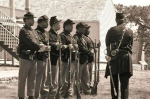 Colored Infantry in Kansas.