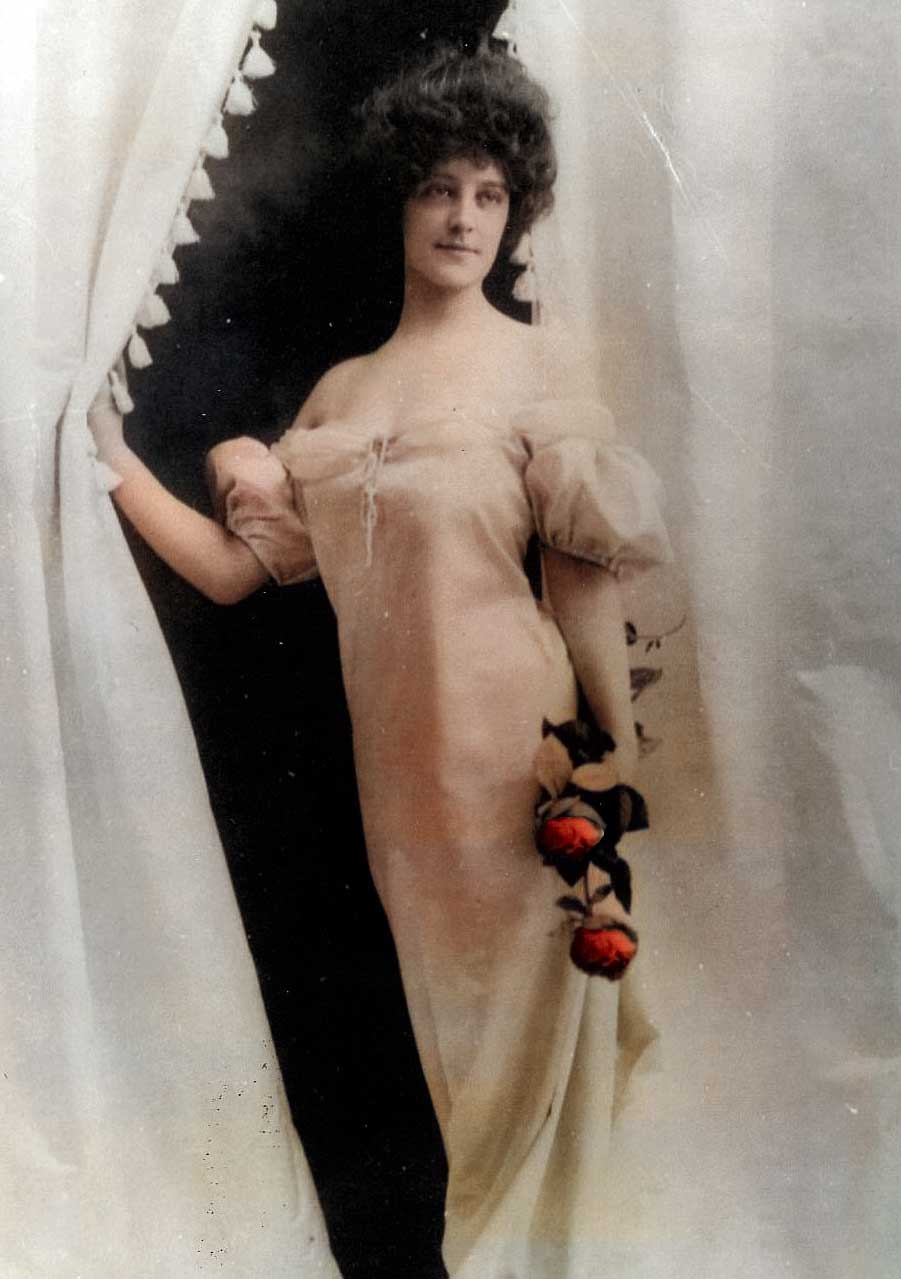 Colorized photo of Colorado Madame Pearl de Vere