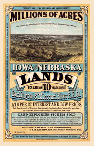 Millions of acres of land in Iowa and Nebraska.