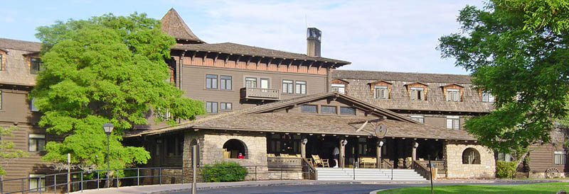 El Tovar Hotel at the Grand Canyon, Arizona by the National Park Service..