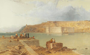 Fort Tompkins and Fort Wadsworth by Seth Eastman.