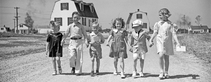 Students in Decatur Homesteads, Indiana, 1936.