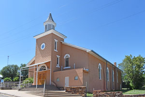 Santa Clara Catholic Church in Wagon Mound, New Mexico by Kathy Alexander.
