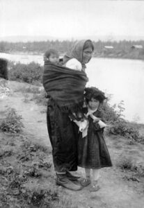Athapascan Indian mother and children