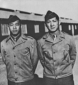 Chinese-American Army officers in World War II.
