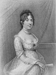 Dolly Payne Madison by Gilbert Stuart.