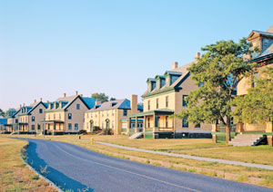 Officer's Row at Fort Hancock, New Jersey by the National Park Service.