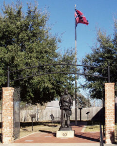 Grimes County Greys statue in Anderson, Texas.