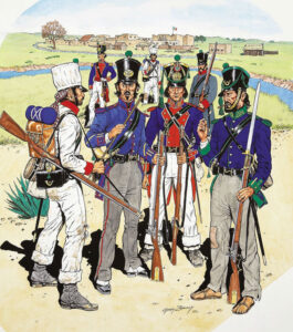 Mexican soldiers in the Texas Revolution.