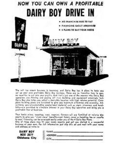 Atlee Dairy Boy franchise advertisement in the Lawton, Oklahoma Constitution, newspaper, 1960.