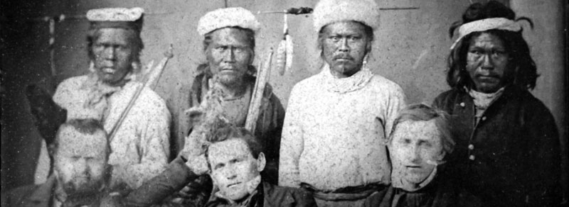 Maidu men with Treaty Commsissioners.