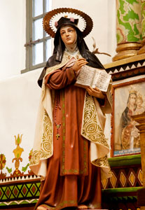 Statue in the Serra Chapel at San Juan Capistrano, California by Carol Highsmith.