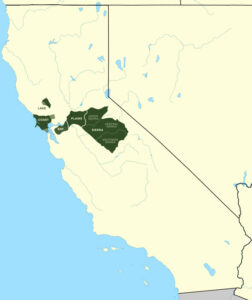 Miwok Map, courtesy of Wikipedia.