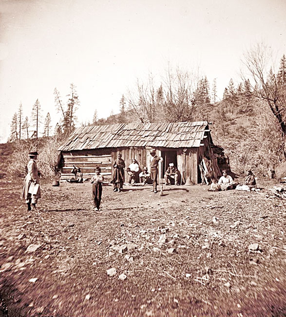 Pit River Indian Home, 1875.