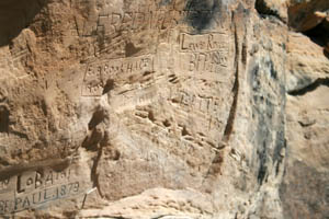 Autograph Rock, Santa Fe Trail, Oklahoma by the National Park Service.