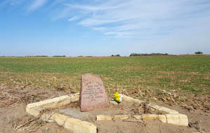 Plum Buttes Massacre Site on the Santa Fe Trail in Rice County, Kansas by the National Park Service.