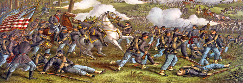 Battle of Wilsons Creek, Missouri by Kurz and Allison 1893
