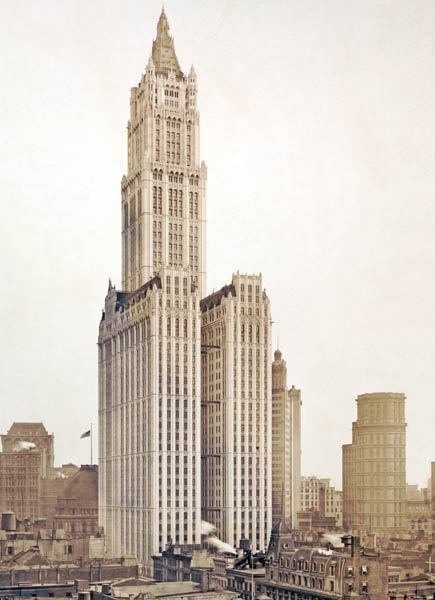 Woolworth Building in New York City, 1912.