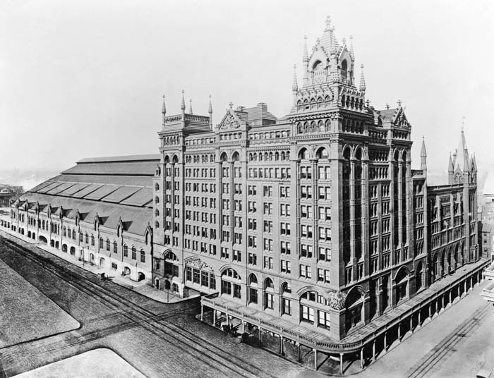 Pennsylvania Railroad Broad Street Station in Philadelphia, Pennsylvania, 1894.